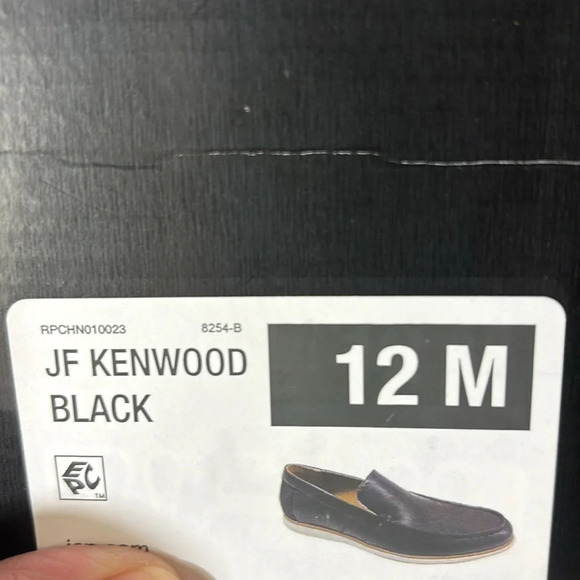 JF J-Ferrar Men's Black Slip-on Dress Shoes size 12, New - Picture 5 of 8